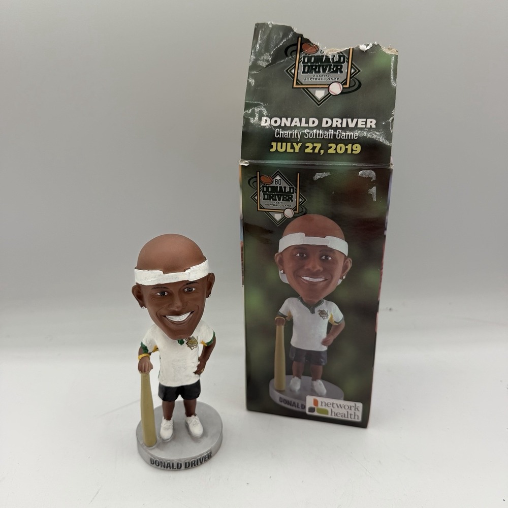Donald Driver Green‎ Bay Packers NFL 2019 Charity Softball Game Bobblehead